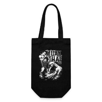 Muay Thai Flying Knee – Explosive Knee Attack - Gift Bag for Bottles - black - Front
