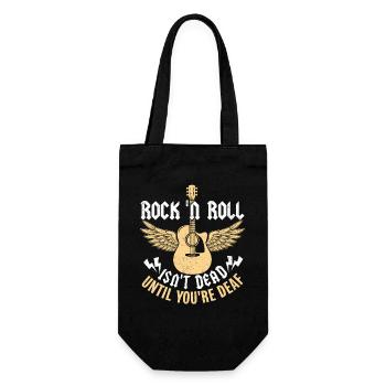 Rock 'n Roll Isn't Dead Until You're Deaf Music  - Geschenkbeutel für Flaschen - Schwarz - Vorne