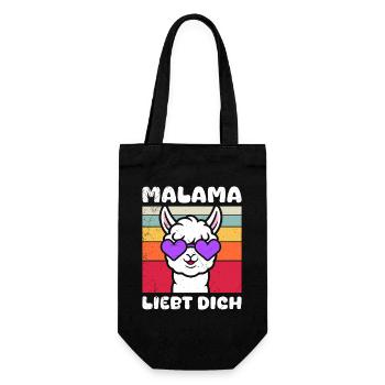 Bientôt maman MALAMA T'AIME Drôle - Sac à bouteille - noir - Devant