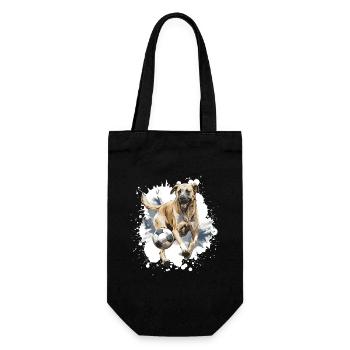 Kangal Hund Fussball Team - Geschenkbeutel für Flaschen - Schwarz - Vorne