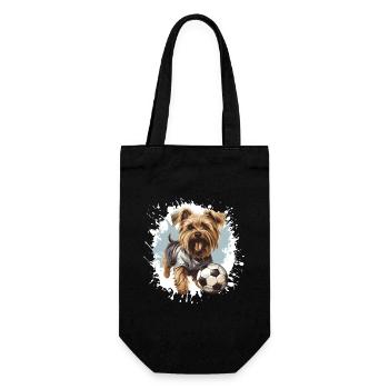 Yorkshire Terrier Chien Football Sports - Sac à bouteille - noir - Devant
