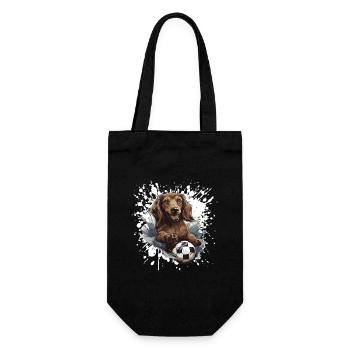 Teckel Chien Teckel Football Sports - Sac à bouteille - noir - Devant