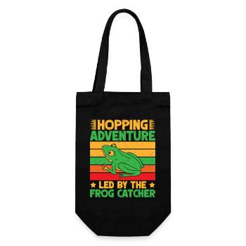 Frog Catcher Hopping Adventure Frog - Geschenkbeutel für Flaschen - Schwarz - Vorne