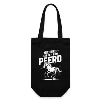 Nix Herd I'm Going to Peerd Horse Lover Humor - Gift Bag for Bottles - black - Front