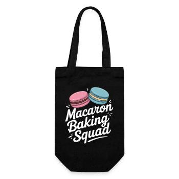 Macaron Französische Desserts - Geschenkbeutel für Flaschen - Schwarz - Vorne