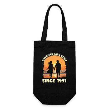 Anniversary of mutual harassment since 1997 - Gift Bag for Bottles - black - Front