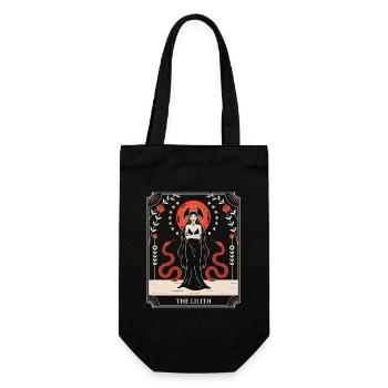 Lilith: Serpentenkraft im Rahmen - Geschenkbeutel für Flaschen - Schwarz - Vorne