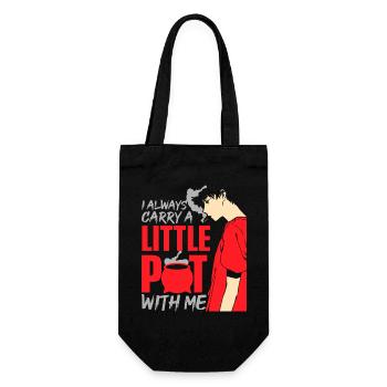 Anime Manga Otaku Smoking Weed Funny 420 - Gift Bag for Bottles - black - Front