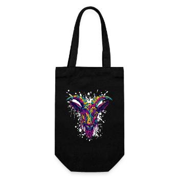 Colorful Goat Head Graffiti - Gift Bag for Bottles - black - Front