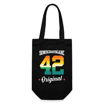 42 Birthday - Gift Bag for Bottles - black - Front