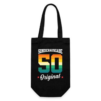 50 Birthday - Gift Bag for Bottles - black - Front