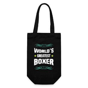 World's Greatest Boxer - Geschenkbeutel für Flaschen - Schwarz - Vorne
