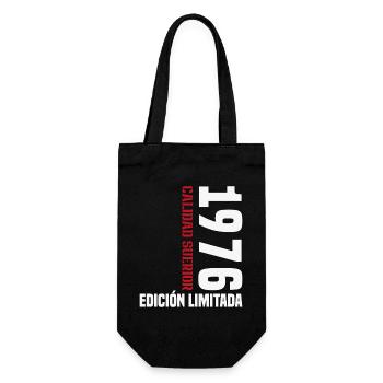 1976 Vintage Retro Birthday Gift - Gift Bag for Bottles - black - Front