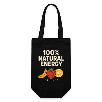 Énergie 100 % naturelle – Fruit Lover Design - Sac à bouteille - noir - Devant