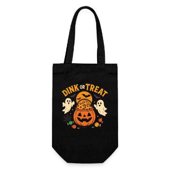 Dink or Treat Pickleball Halloween Design - Gift Bag for Bottles - black - Front