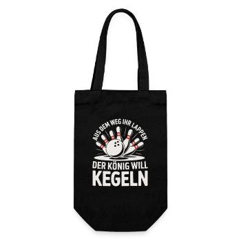 Aus Dem Weg Ihr Lappen Der König Will Kegeln Humor - Geschenkbeutel für Flaschen - Schwarz - Vorne