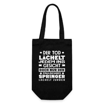 Funny Skydiver Adrenaline Junkie Death - Gift Bag for Bottles - black - Front