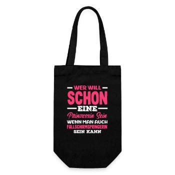 Skydiver Adrenaline Junkie Princess - Gift Bag for Bottles - black - Front