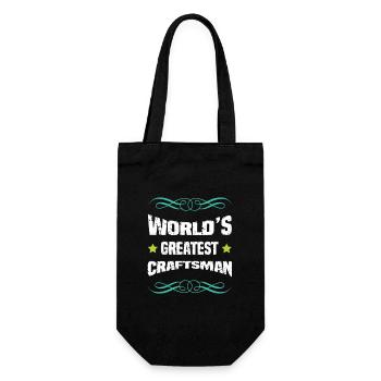 World's best craftsman - Gift Bag for Bottles - black - Front