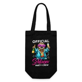 Official Schlager Party Crew - Geschenkbeutel für Flaschen - Schwarz - Vorne