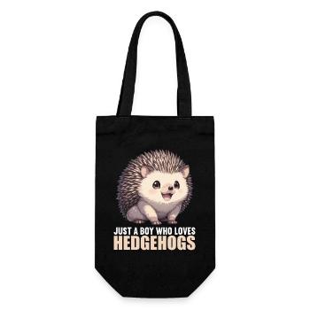 Igel - Geschenkbeutel für Flaschen - Schwarz - Vorne