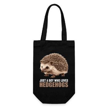 Igel - Geschenkbeutel für Flaschen - Schwarz - Vorne