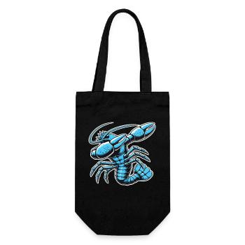 Blue Crab Illustration - Gift Bag for Bottles - black - Front