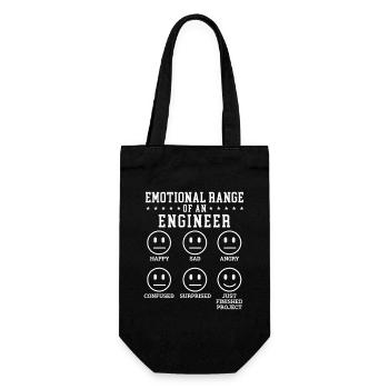 Emotional Range Of An Engineer Mechanical Joke - Gift Bag for Bottles - black - Front