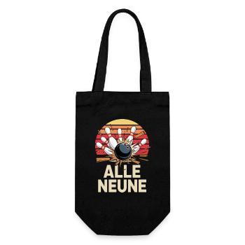 Conception des neuf coups de bowling - Sac à bouteille - noir - Devant