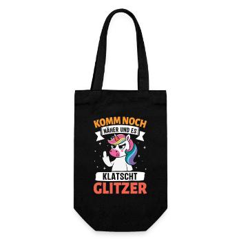Malle KOMM NOCH NÄHER UND ES KLATSCHT - Geschenkbeutel für Flaschen - Schwarz - Vorne