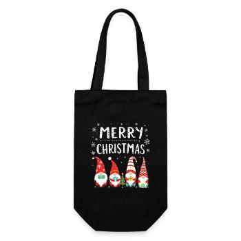 Merry Christmas Gnome Christmas - Gift Bag for Bottles - black - Front