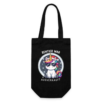Reindeer was sold out Unicorn Christmas - Gift Bag for Bottles - black - Front