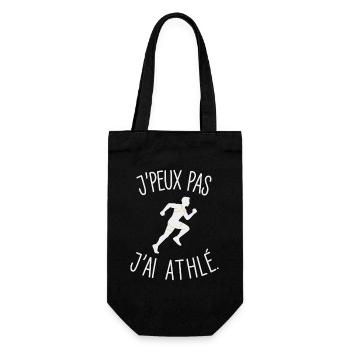 J’peux pas j’ai athlé humour sportif athlétisme - Sac à bouteille - noir - Devant