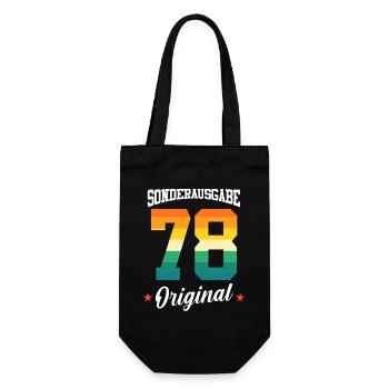 78 Birthday - Gift Bag for Bottles - black - Front