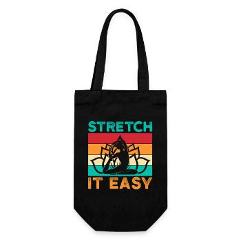 Yoga Stretch It Easy Funny Yoga - Gift Bag for Bottles - black - Front