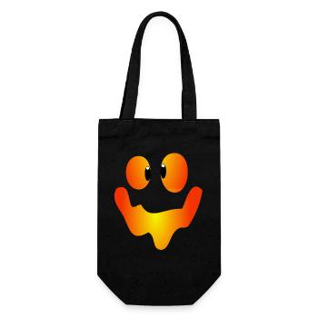 Funny Pumpkin Face Halloween Shirt Outfit Top - Gift Bag for Bottles - black - Front