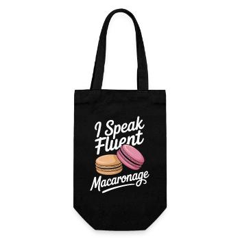 Macaron French Desserts - Gift Bag for Bottles - black - Front