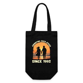 Jahrestag der gegenseitigen Belästigung seit 1992 - Geschenkbeutel für Flaschen - Schwarz - Vorne