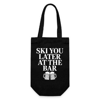 Skiez-vous plus tard au bar - Sac à bouteille - noir - Devant