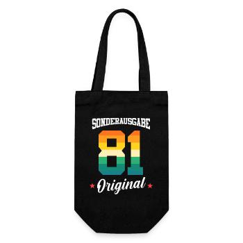 81 Birthday - Gift Bag for Bottles - black - Front