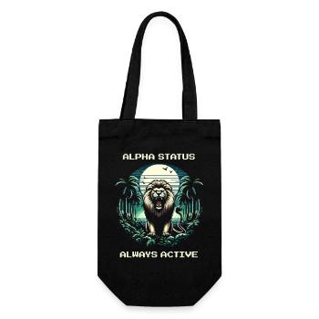 Alpha Status Active | Leo Domination Nature - Gift Bag for Bottles - black - Front