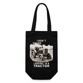 I Don't Snore I Dream I'm A Tractor - Geschenkbeutel für Flaschen - Schwarz - Vorne