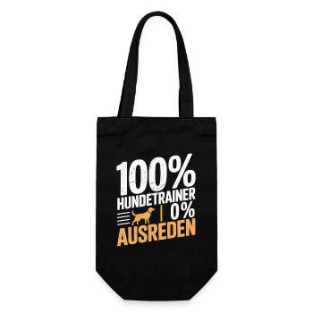 Hundeschule Hundeliebhaber Hundetrainer - Geschenkbeutel für Flaschen - Schwarz - Vorne