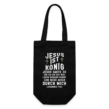 Jesus Christlich Katholiken Gläubiger Gottesdienst - Geschenkbeutel für Flaschen - Schwarz - Vorne
