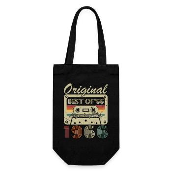 1966 Vintage Retro Geburtstagsgeschenk - Geschenkbeutel für Flaschen - Schwarz - Vorne