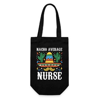 Nacho Average Nurse - Geschenkbeutel für Flaschen - Schwarz - Vorne