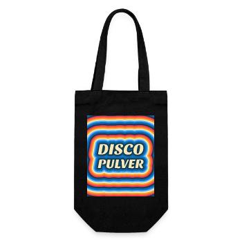 Disco Pulver Retro Logo - Geschenkbeutel für Flaschen - Schwarz - Vorne