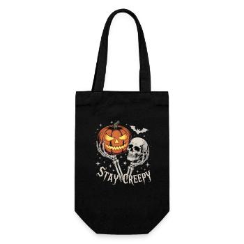 Stay Creepy, Stay Creepy Halloween Theme - Gift Bag for Bottles - black - Front