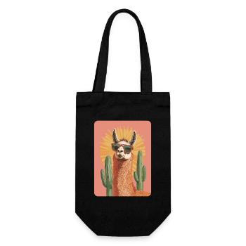 lama - Gift Bag for Bottles - black - Front