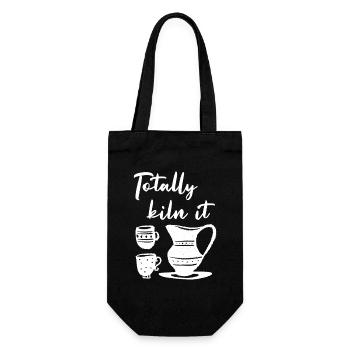 Totalement bin it illustration de cuisine de café - Sac à bouteille - noir - Devant